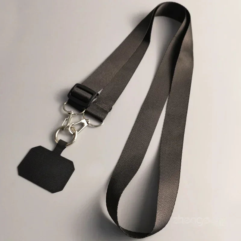 Adjustable Mobile Phone Lanyard Woven Twill Phone Case Universal Strap Clip Type Can Be Slung Diagonally or Neck Strap Charm