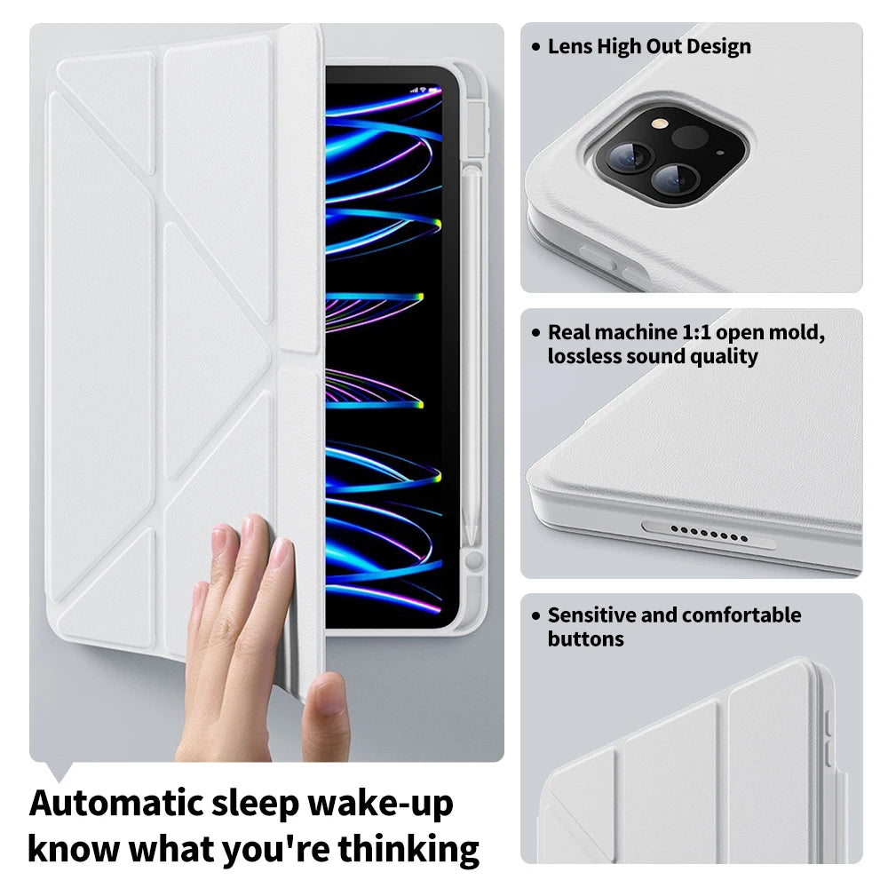 For iPad Magnetic 10 Generation Case For iPad Pro 12.9 11 13 M2 M3 M4 Cover For iPad Air 5 4 3 9/8/7th10.2 10.9in  A16 ipad case