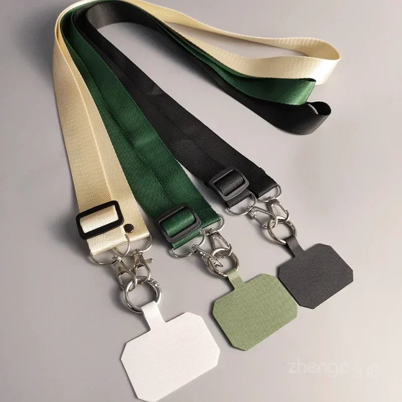 Adjustable Mobile Phone Lanyard Woven Twill Phone Case Universal Strap Clip Type Can Be Slung Diagonally or Neck Strap Charm
