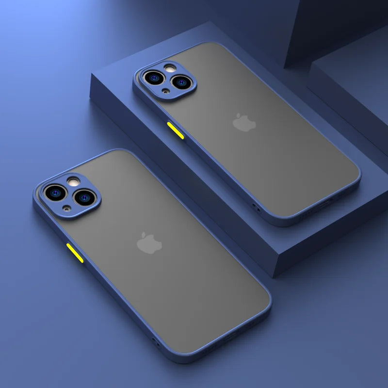 New Armor Bumper Shockproof Phone Case For iPhone 15 11 12 13 Mini 14 Pro Silicone Hard Cover Capa