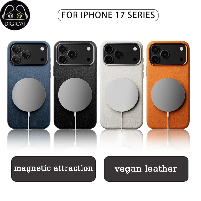 Case For Iphone 17 Pro Max 17 Ari Protect Case Plain Leather Material Built In Magnetic Attraction Anti Slip Anti Fall Accessory