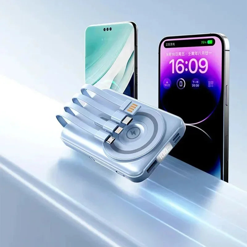 10000mAh  Wireless magnetic power bank 22.5W super fast charging  suitable for watches, mobile power banks, lightweight and thin