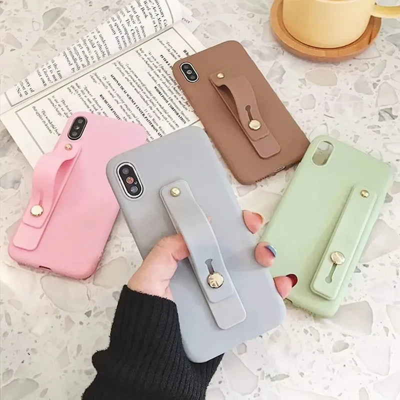 1Pcs Universal Phone Hand Band Bracket Silicone Phone Holder Finger Ring Push Pull Grip Stand  Sticker Phone Holder